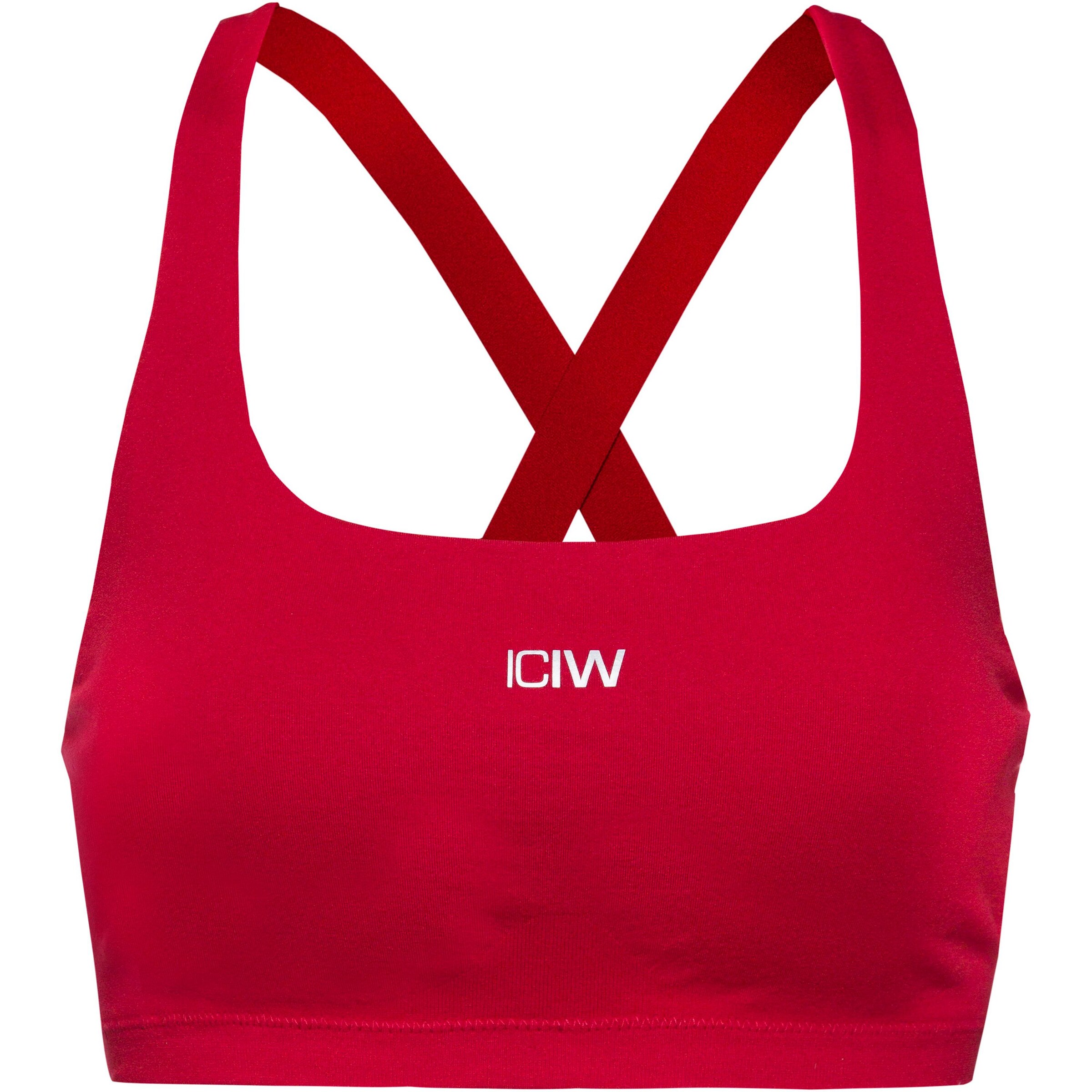 ICANIWILL Sports Bra in Red: front