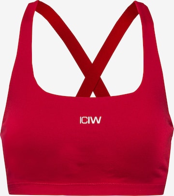 ICANIWILL Bustier Sport-BH in Rot: Vorderseite