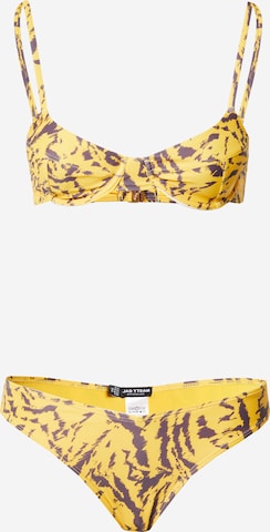 Nasty Gal Balconette Bikini in Yellow: front