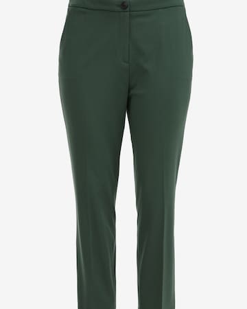 WE Fashion Slimfit Bukser med fals i grøn