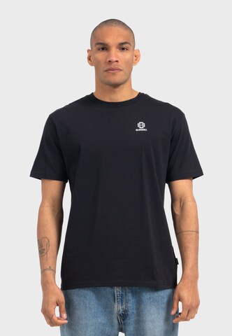 Oldskull T-Shirt 'Asian Lotus Surf' in Schwarz: Vorderseite