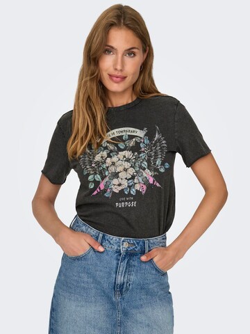 ONLY Футболка 'ONLLUCY' в Черный: спереди