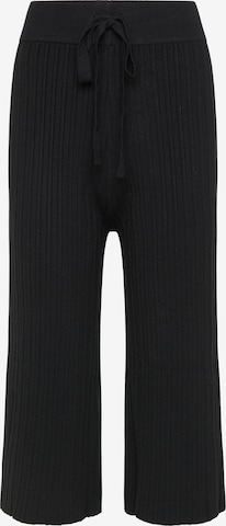 usha BLACK LABEL Wide leg Παντελόνι σε μαύρο: μπροστά