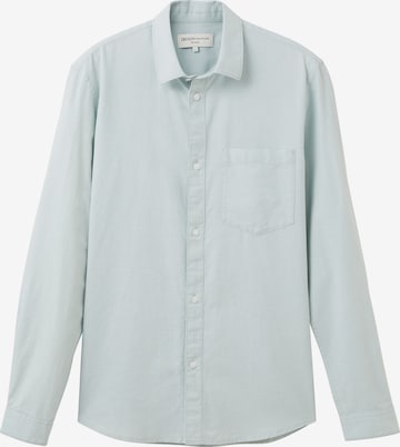 TOM TAILOR DENIM Regular fit Button Up Shirt in Green: front