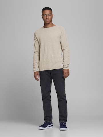 JACK & JONES - Ajuste regular Jersey 'Hill' en beige