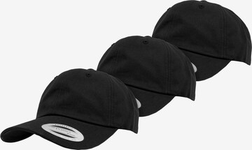 Flexfit Cap in Schwarz: Vorderseite