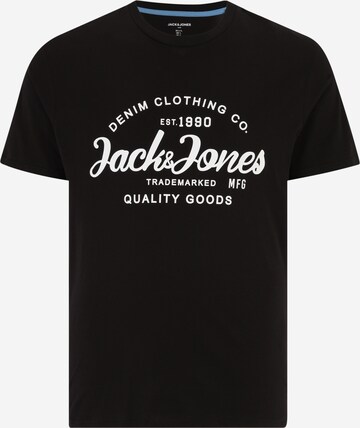 Jack & Jones Plus T-shirt 'FOREST' i svart: framsida