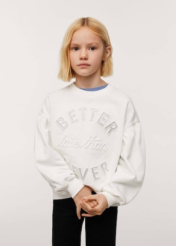 Sweat-shirt 'Cool' MANGO KIDS en blanc : devant