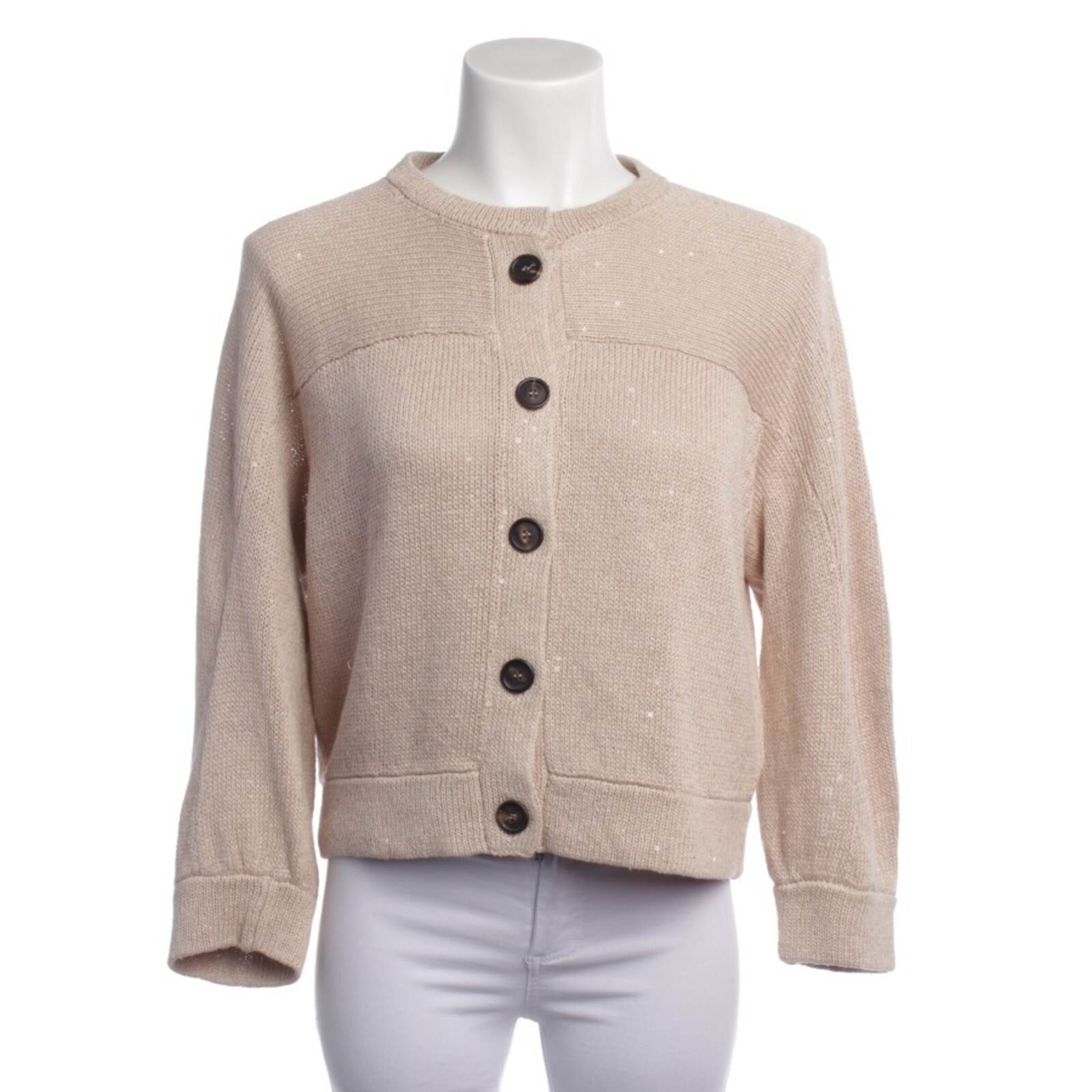 Brunello Cucinelli Pullover / Strickjacke XXL in Weiß: Vorderseite