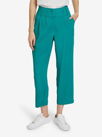 Betty & Co Loose fit Pleat-Front Pants in Green: front