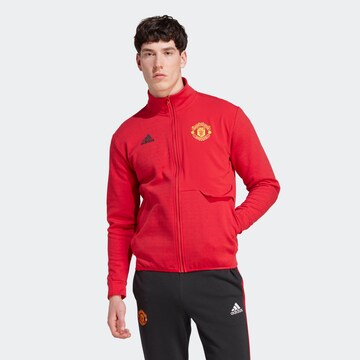 Vestes d’entraînement 'Manchester United Anthem' ADIDAS SPORTSWEAR en rouge : devant