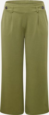 Z-One Wide leg Pleat-Front Pants 'Ar44iane' in Green: front