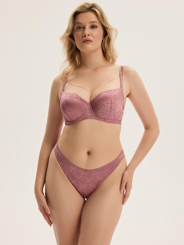 ESOTIQ - Panti 'Slip Charm, glatte Microfaser, mit Baumwollzwickel, normale Leibhöhe' en rosa