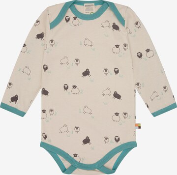 loud + proud Romper/Bodysuit 'Body langarm mit Druck' in Green: front