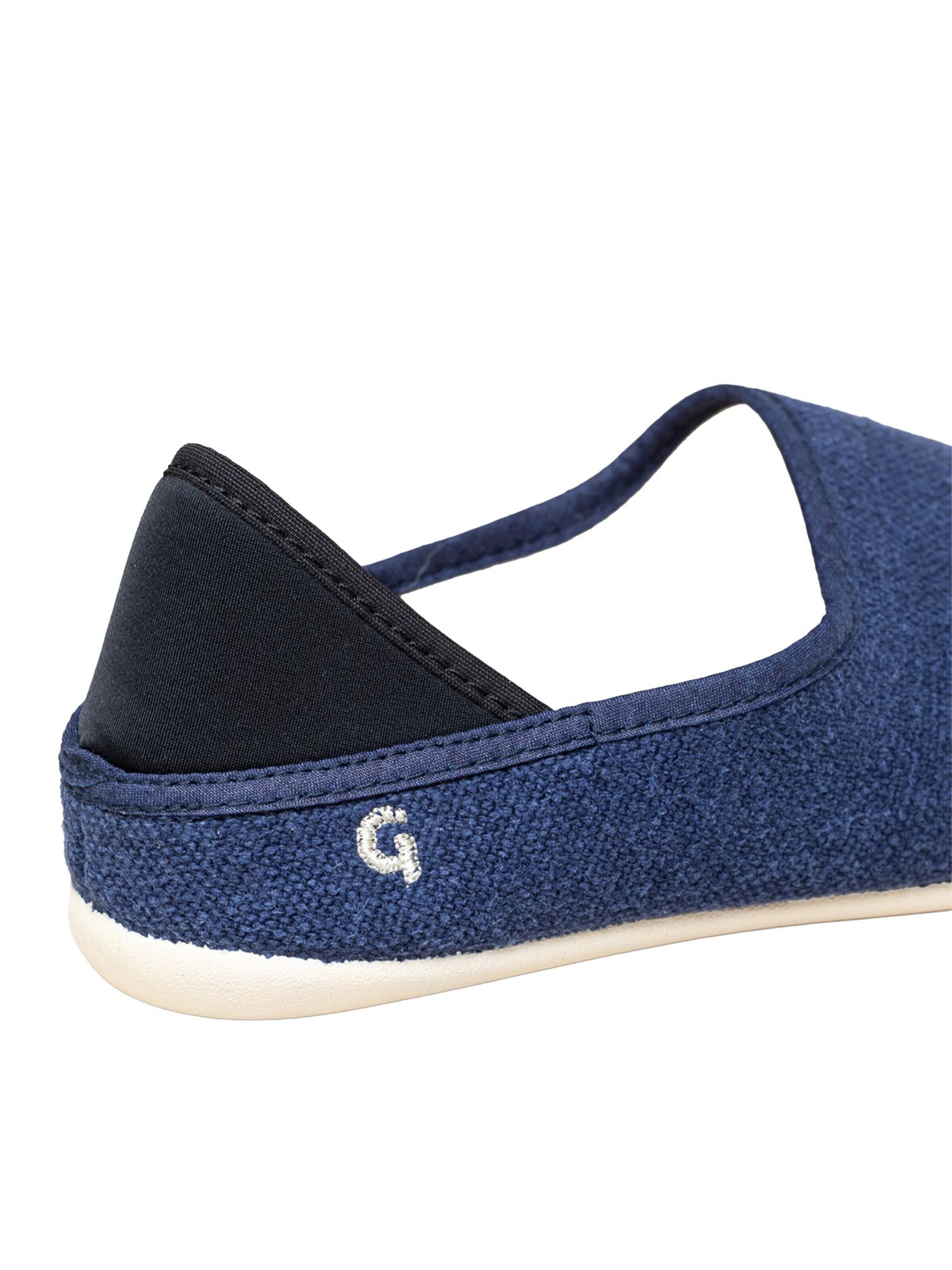 Gottstein Slippers 'Linen Slip-On' in Blue