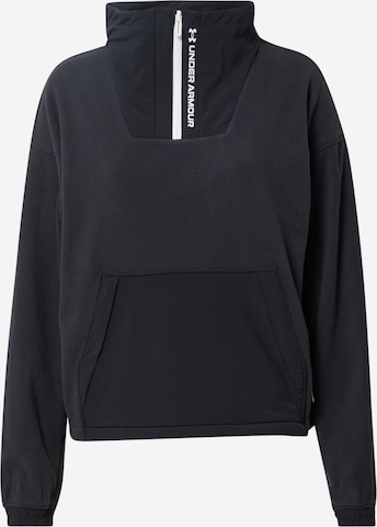 UNDER ARMOUR Sportpullover 'Rush' in Schwarz: predná strana