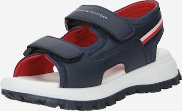 TOMMY HILFIGER - Sapatos abertos em azul: frente