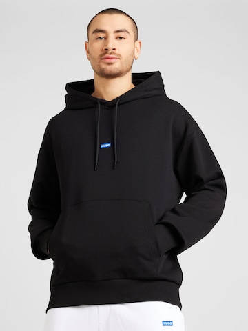 HUGO Sweatshirt 'Nalonso' in Black: front