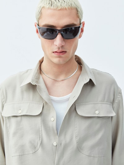 VAMOS CLO Overhemd in de kleur Stone grey, Productweergave