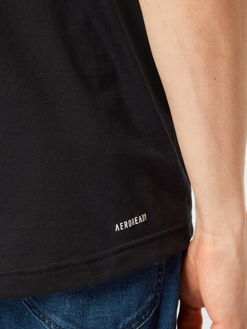 ADIDAS SPORTSWEAR - Camisa funcionais 'Aeroready Designed 2 Move Feelready Logo' em preto