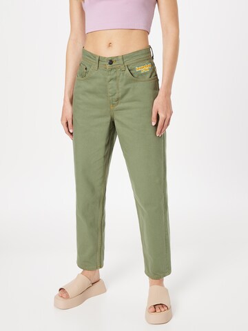 HOMEBOY Loose fit Pants 'x-tra BAGGY Twill' in Green: front