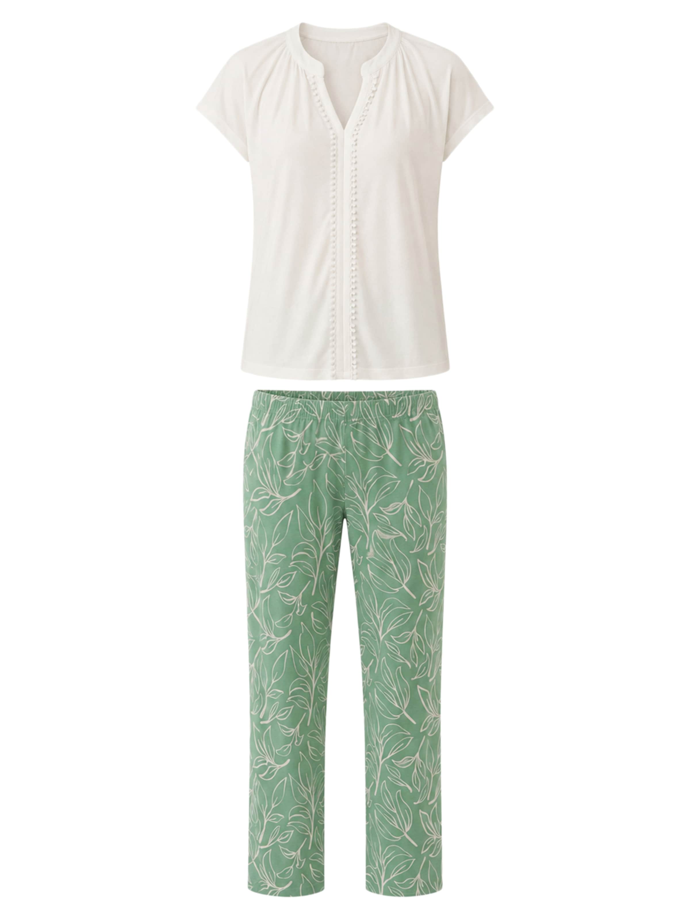 Vivisence Pyjama '2071'‌‌‌‌‌‌‌ in Grün: Vorderseite