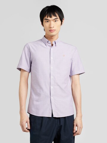 FARAH - Ajuste estrecho Camisa 'BREWER' en lila