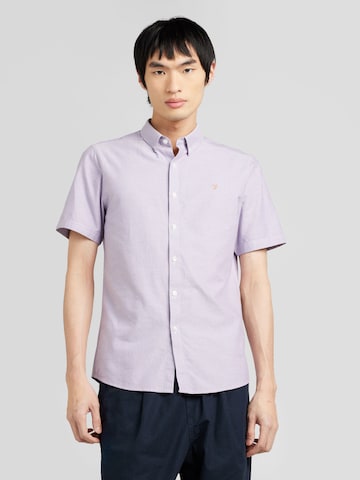 FARAH Slim fit Button Up Shirt 'BREWER' in Purple