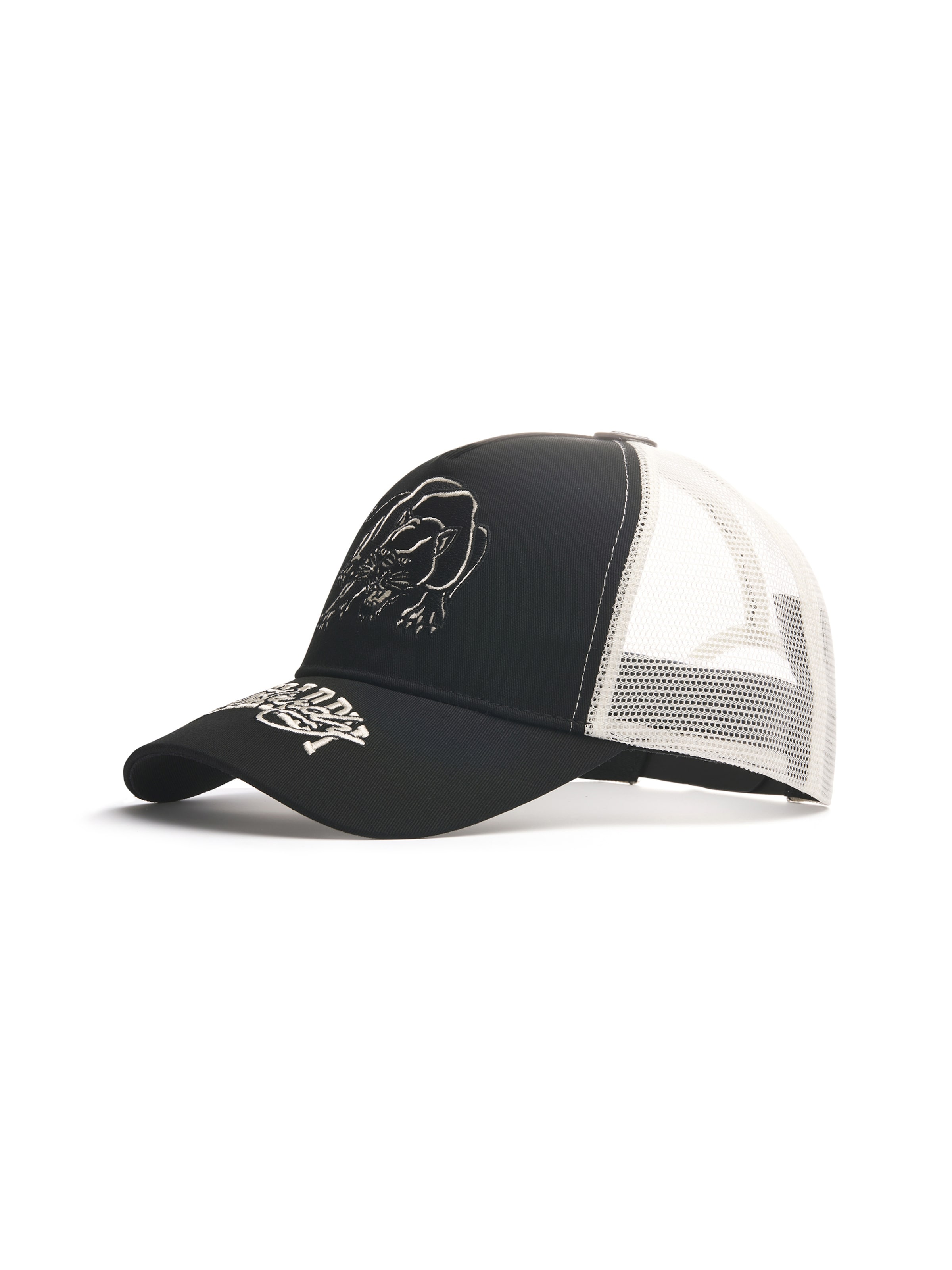 Ed Hardy Cap in Schwarz: Vorderseite