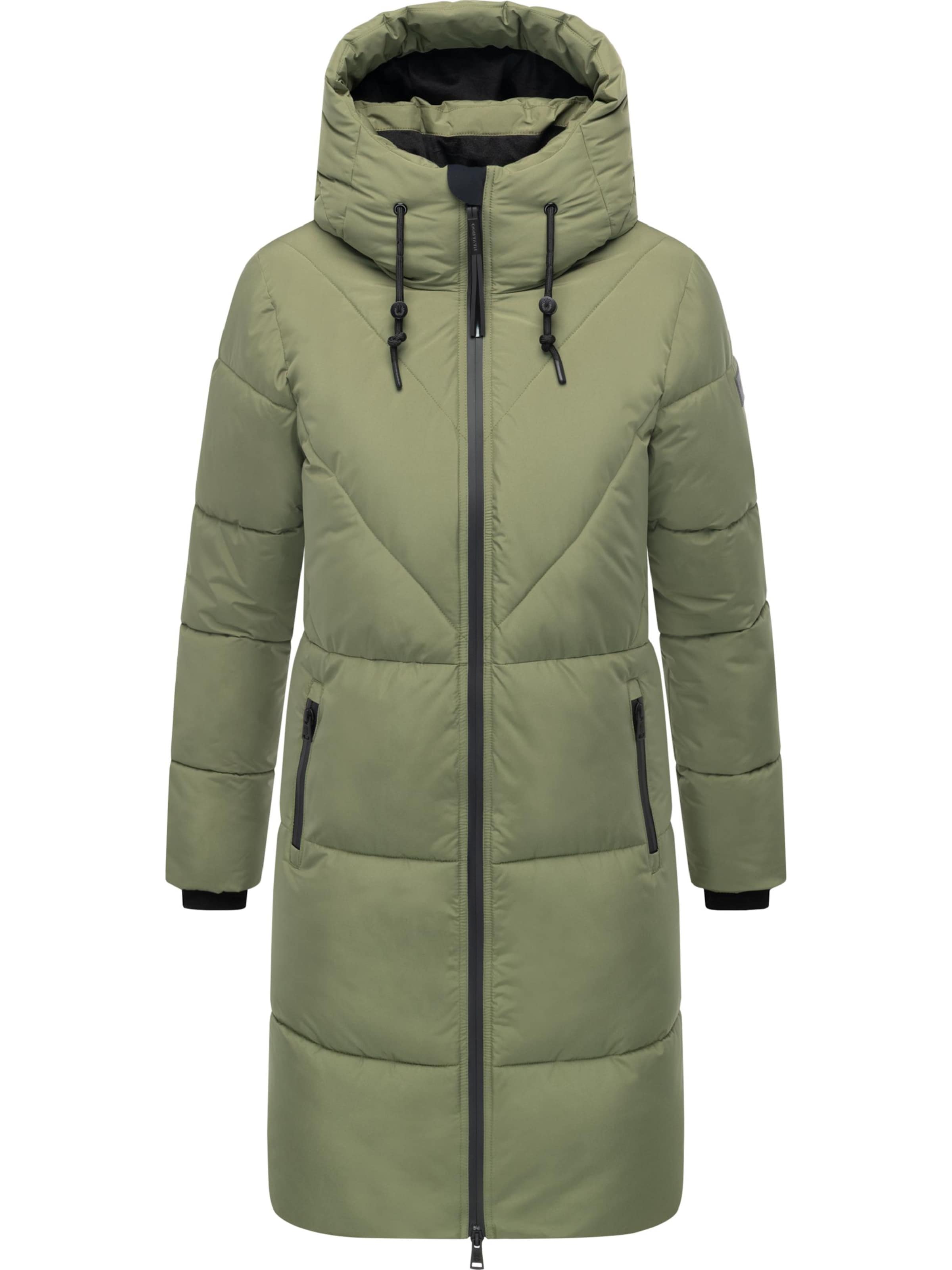NAVAHOO Winter coat 'Kältekuschel XIV' in Green: front