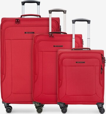 Ensemble de bagages Franky en rouge : devant