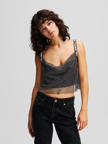 Top 'KETTENHEMD' di KARL LAGERFELD JEANS in nero: frontale