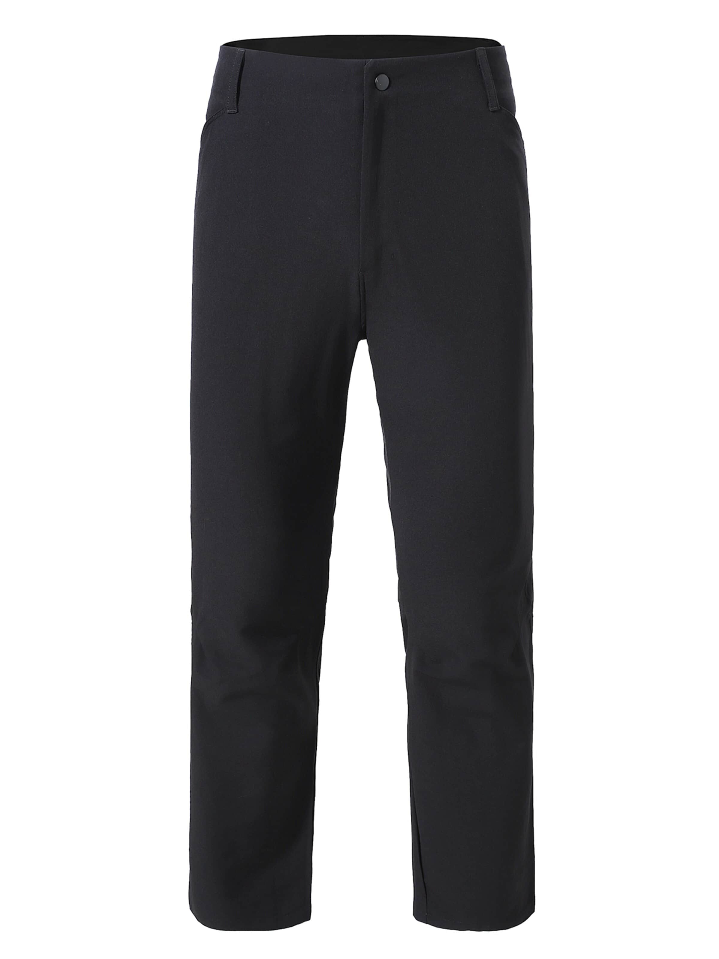 YOUTHUP Slim fit Cargo Pants in Black: front