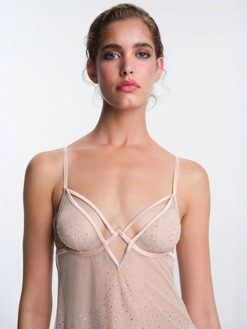 Penti Negližé 'PENTI Sandy Babydoll mit Stein-Detail, ungepolstert, bügellos' – béžová