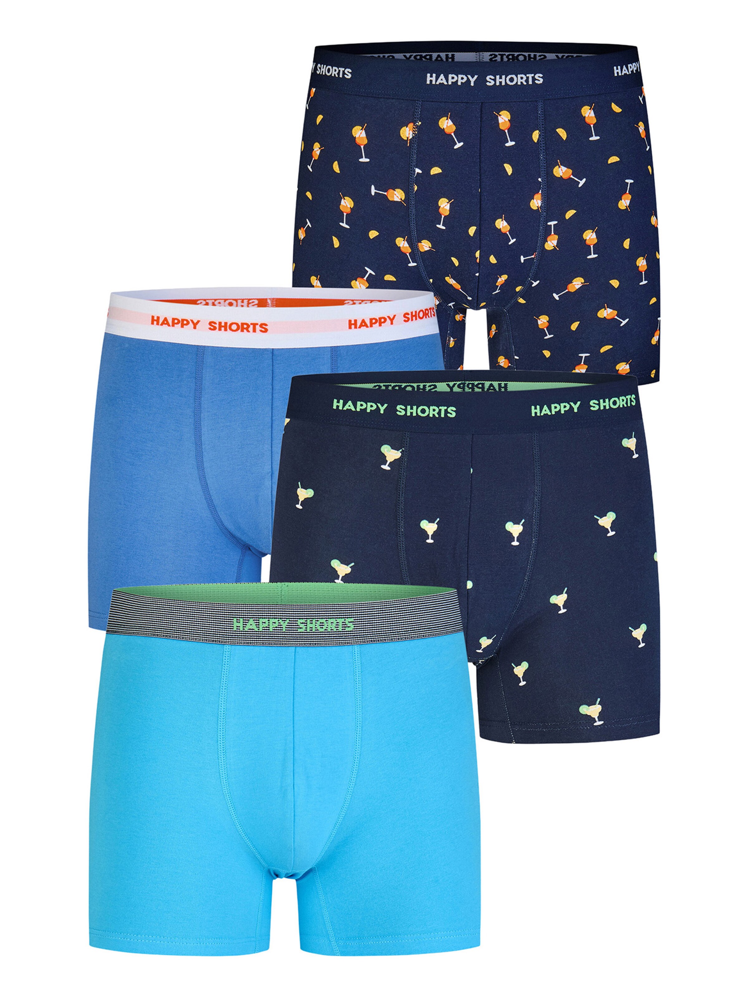 Happy Shorts - Boxers ' Fan Print Sets ' em azul: frente
