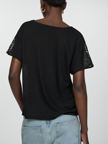 MANGO T-Shirt 'MACA' in Schwarz