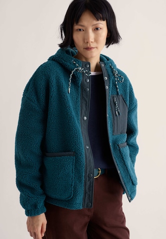 Veste en polaire 'Wooded Trail' Seasalt Cornwall en bleu : devant
