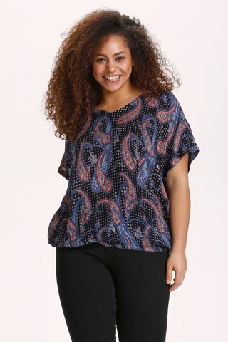 KAFFE CURVE - Blusa 'Arky' em preto: frente