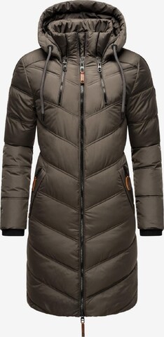 MARIKOO Winter Coat 'Armasa' in Grey: front