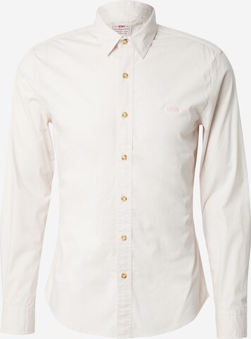 Coupe slim Chemise 'LS Battery HM Shirt Slim' LEVI'S ® en blanc : devant