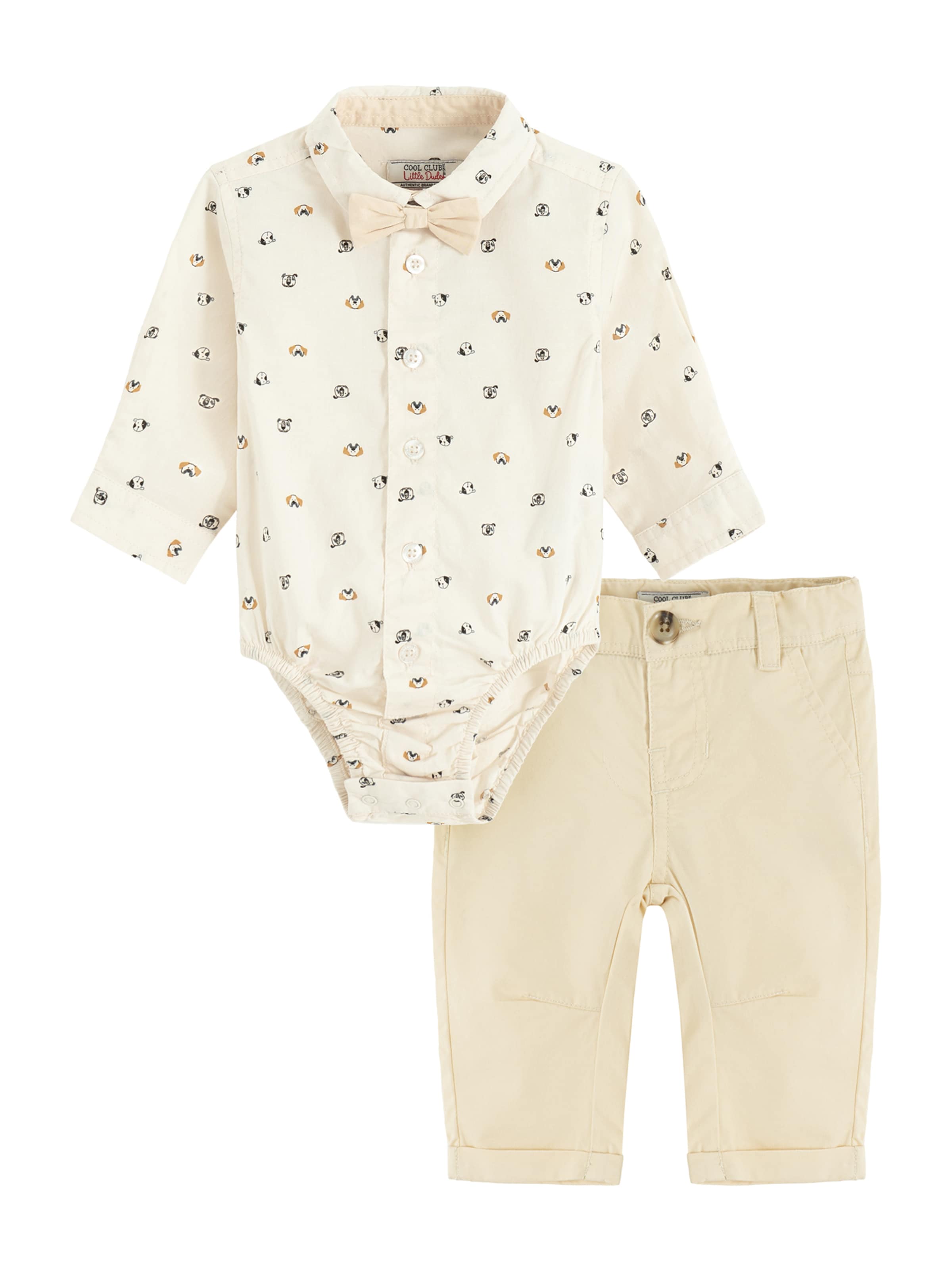 Cool Club Set in Beige: front