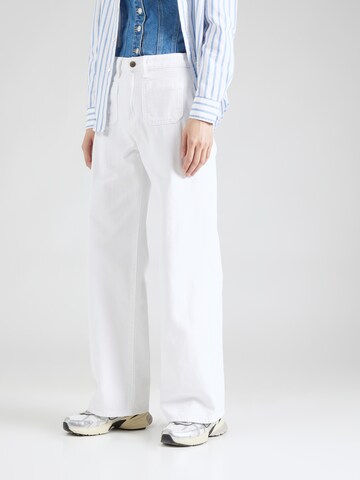 Wide Leg Jean 'HIRS' Lauren Ralph Lauren en blanc : devant