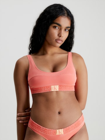 Calvin Klein Swimwear Bustier Bikinitopp i oransje: forside