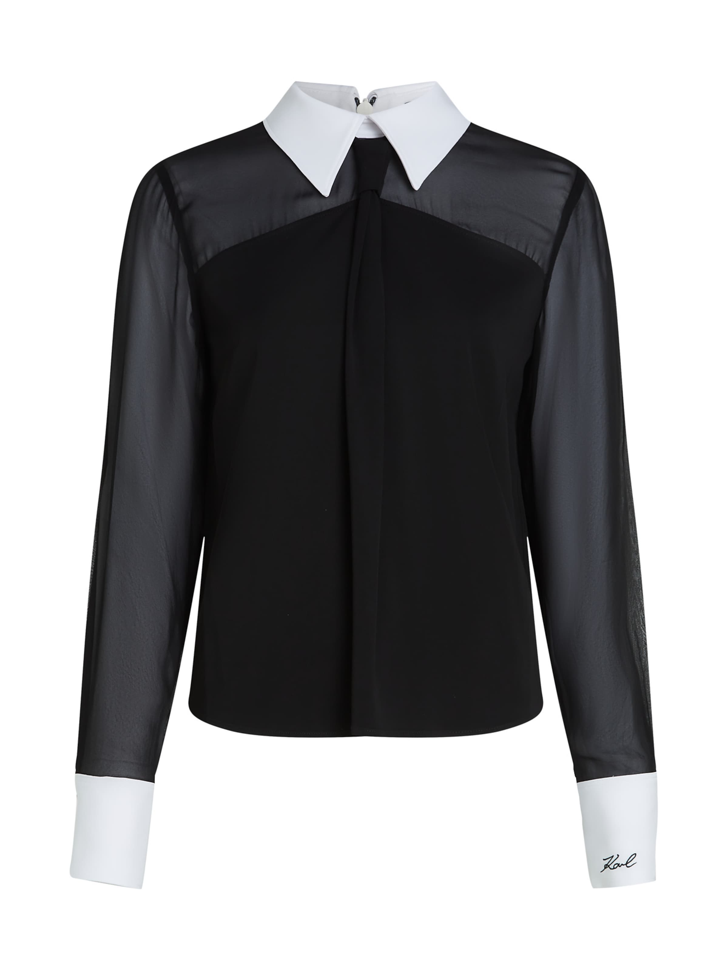 Bluză de la Karl Lagerfeld pe negru: față