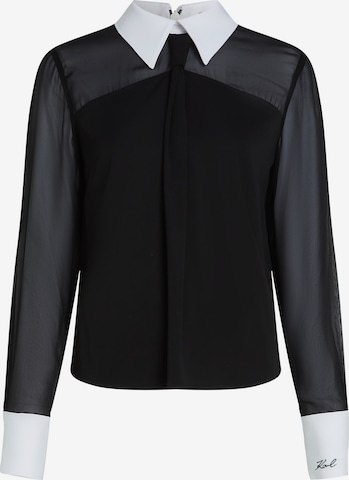 Karl LagerfeldBluza - crna boja: prednji dio