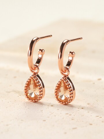 Hey Happiness - Pendientes 'January Birthstone' en oro