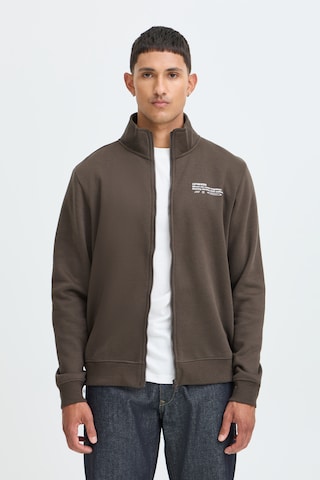 BLEND - Sudadera con cremallera 'BHKENJI' en marrón: frente