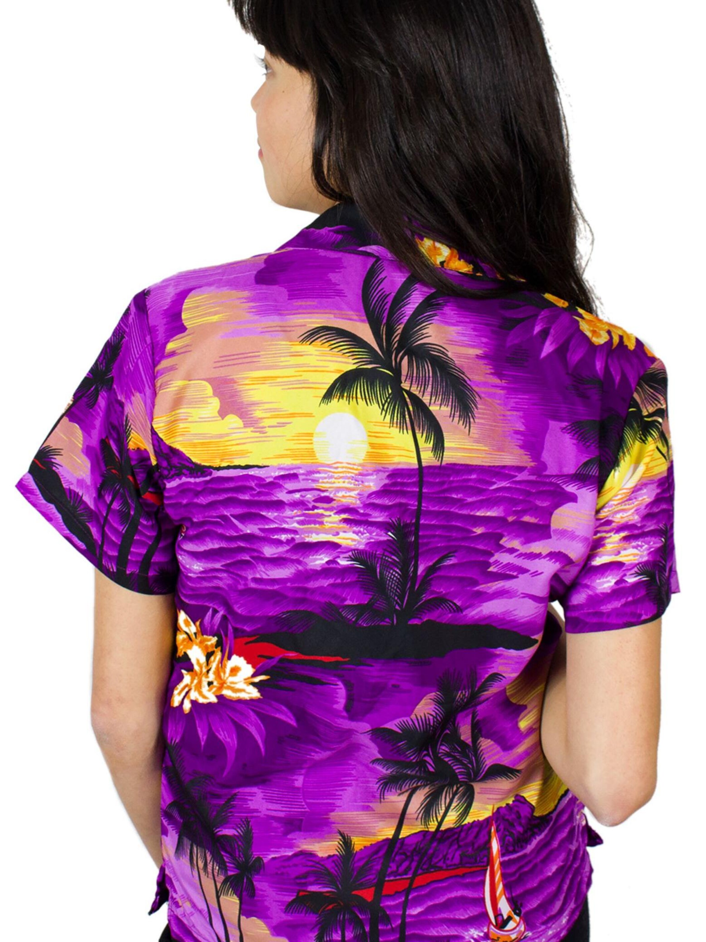 King Kameha Blouse 'Surf' in Purple