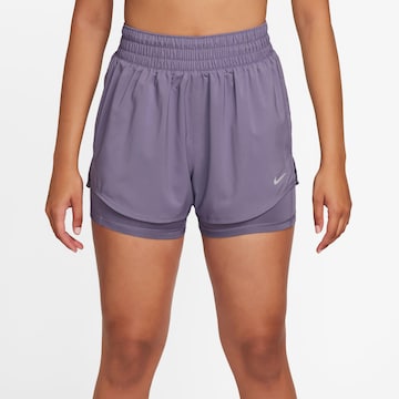 NIKE Regular Athletic Pants in Purple: front