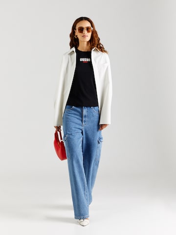GUESS JEANS Póló - fekete